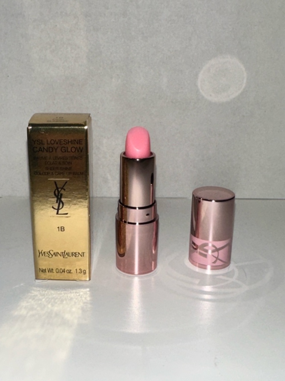 Yves Saint Laurent LoveShine Candy Glow Lip Balm Mini- 1B Pink Sunrise